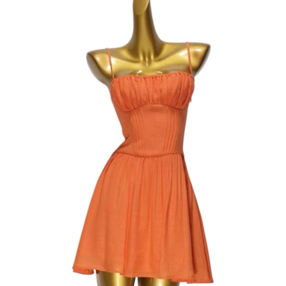 Here Comes the Sun Tangerine Orange Spaghetti Strap Dress - Picture 2 of 5
